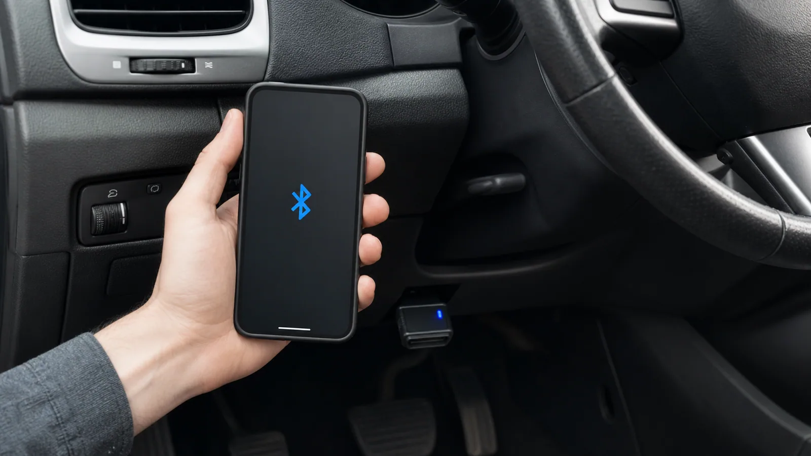 Android telefonda Bluetooth üzerinden OBD2 adaptörü eşleştiren kullanıcı