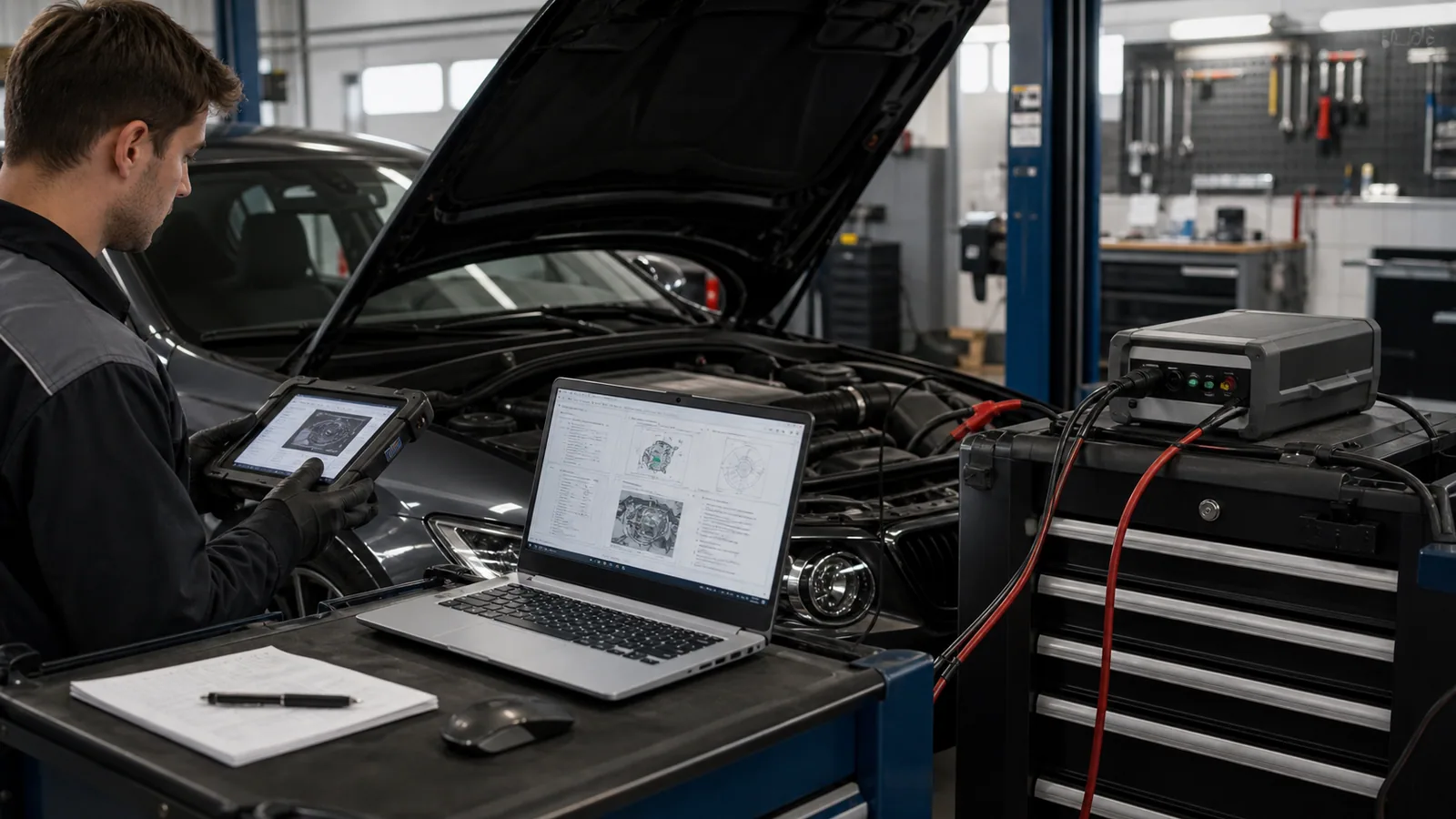 Diagnostik yazılım, servis bilgisi ve ECU programlama ekranları