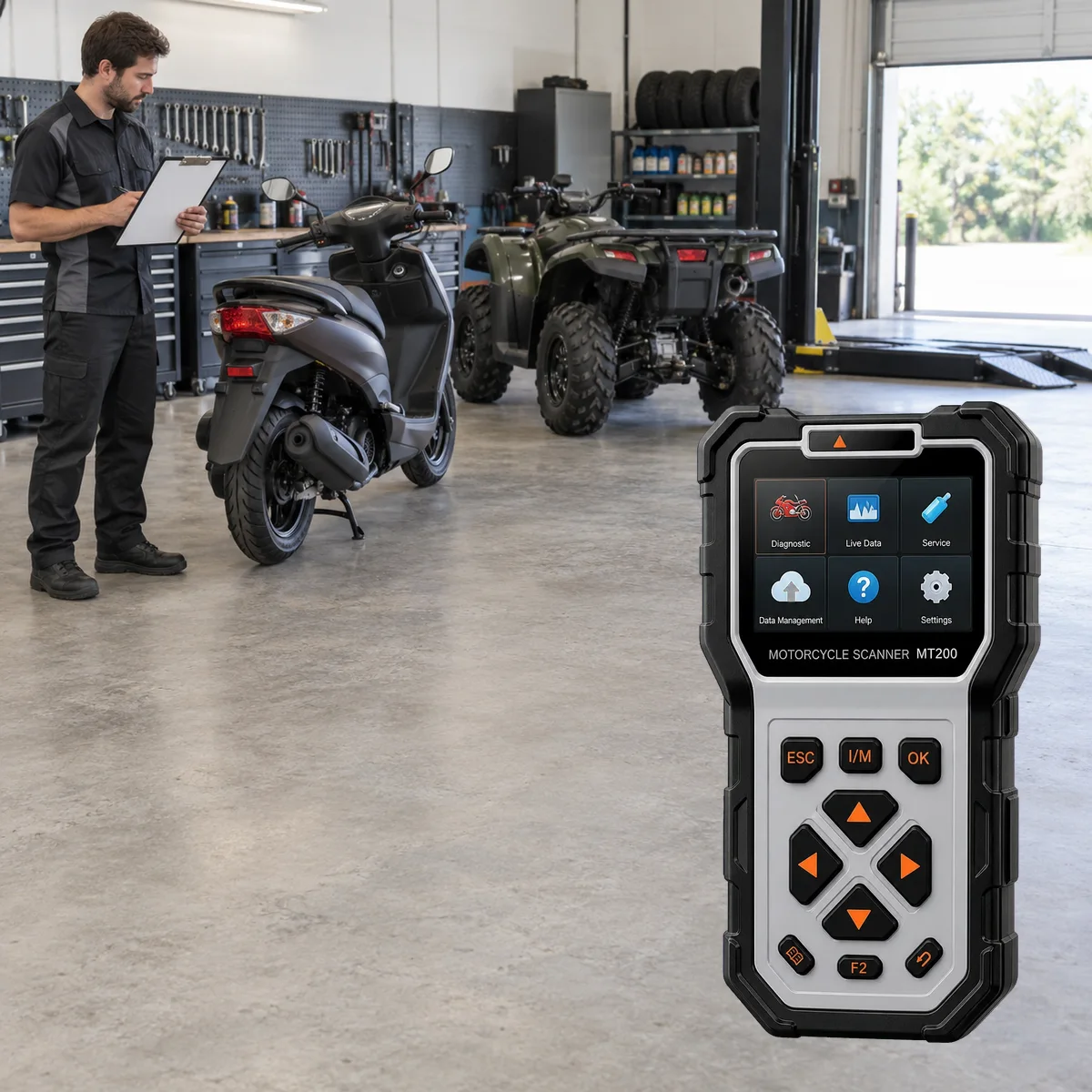 Verified actual Ancel MT200 device in scooter and ATV service acceptance