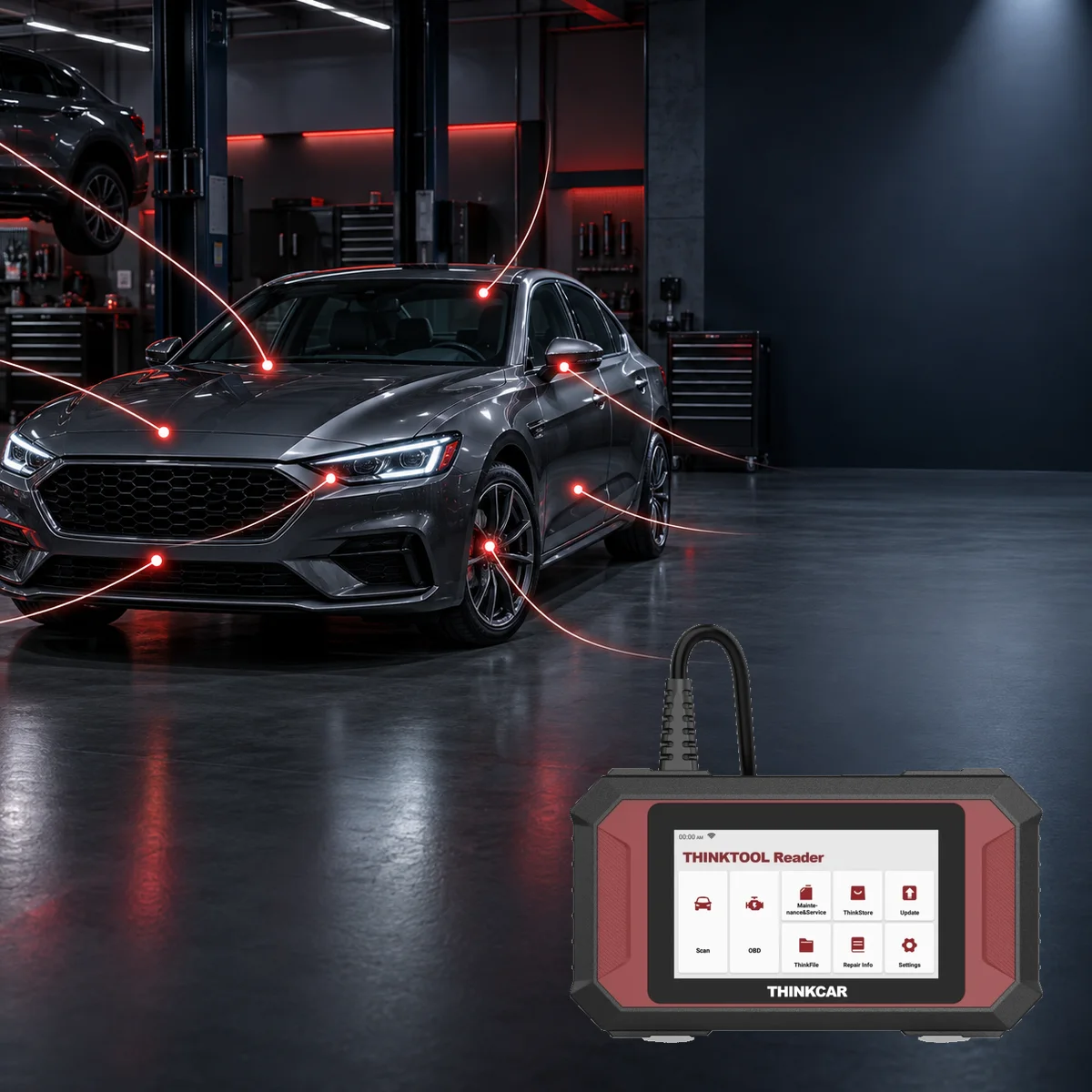 Genuine Thinktool Reader 7 device verified in the context of seven vehicle systems