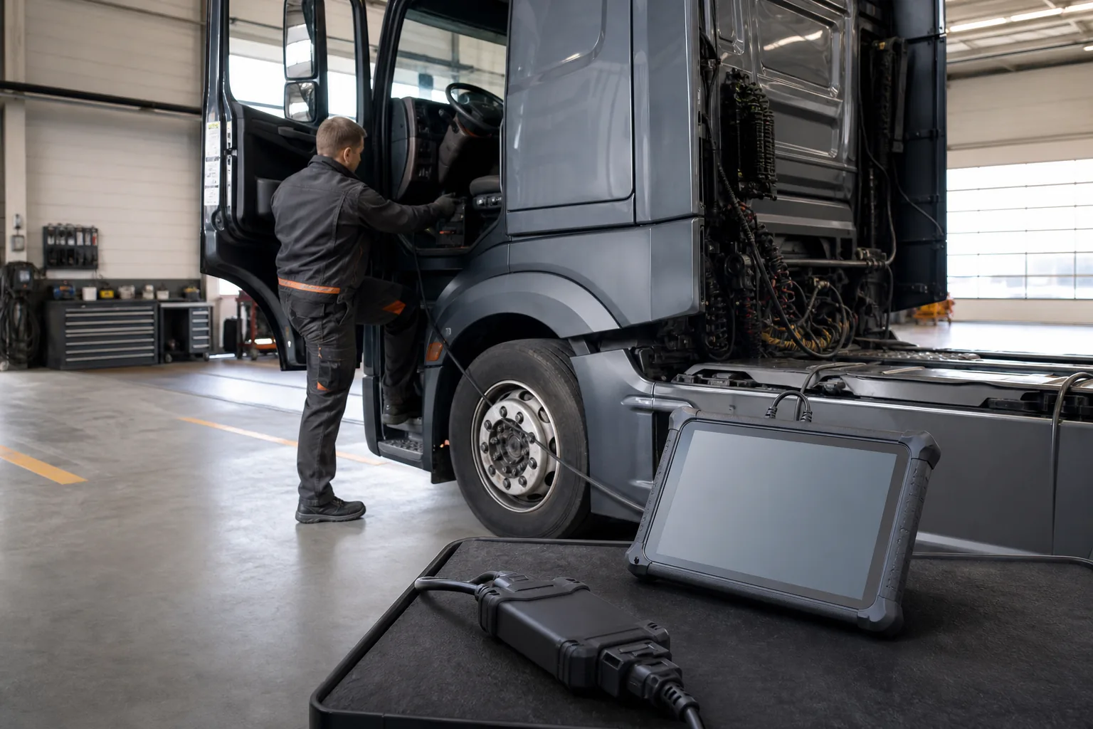 Ağır vasıta diagnostik cihazı, 12/24 V bağlantı ve kablo seçimi