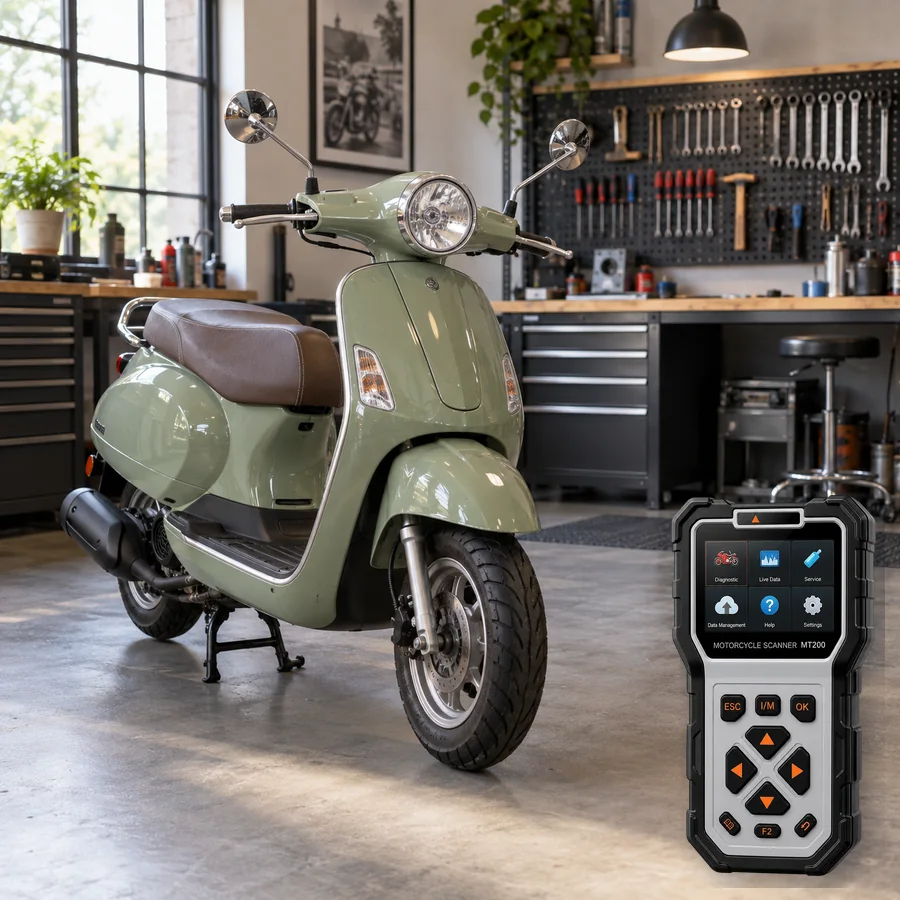 Hartford Cappuccino 150 sınıfını anlatan logosuz temsili servis sahnesi ve gerçek ANCEL MT200; görsel uyumluluk kanıtı değildir