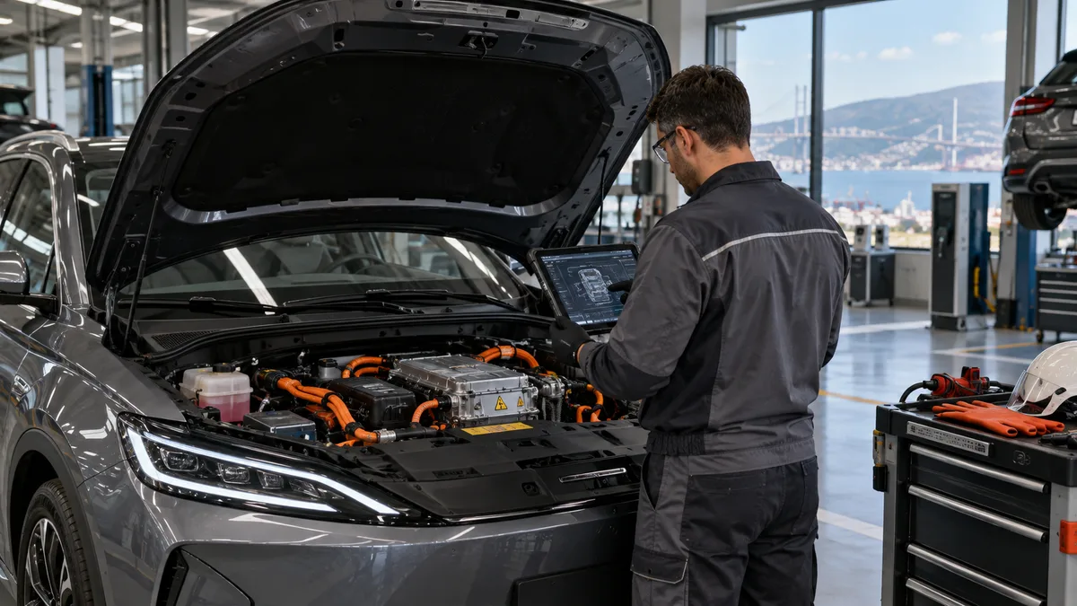 Kocaeli motosiklet arıza tespit cihazı için otomotiv servisinde arıza tespit cihazı kullanılan gerçekçi kapak görseli