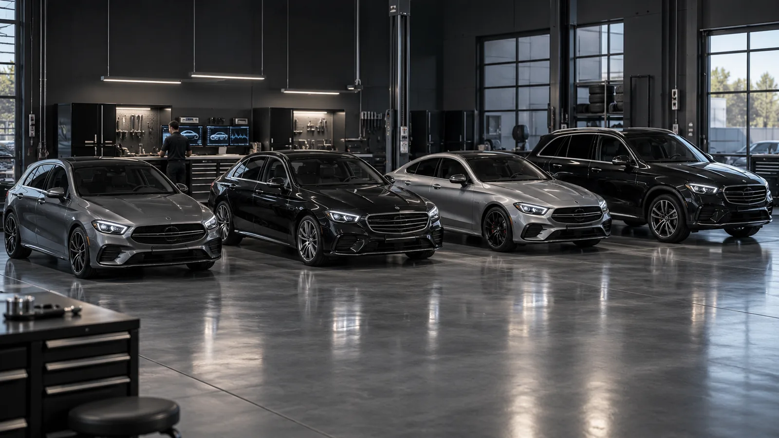 Profesyonel servis ortamında kompakt, sedan, coupe ve SUV binek araç grupları
