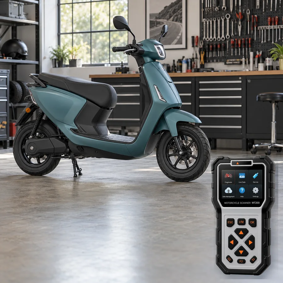 Piaggio 1 sınıfını anlatan logosuz temsili servis sahnesi ve gerçek ANCEL MT200; görsel uyumluluk kanıtı değildir