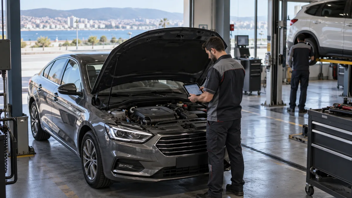 Samsun oto ekspertiz tam sistem tarama cihazı için otomotiv servisinde arıza tespit cihazı kullanılan gerçekçi kapak görseli