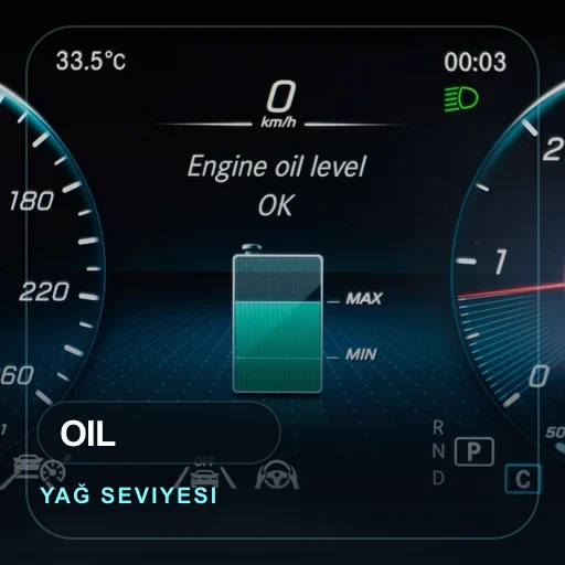 Motor yağ seviyesi gösterimi için MBito özellik görseli