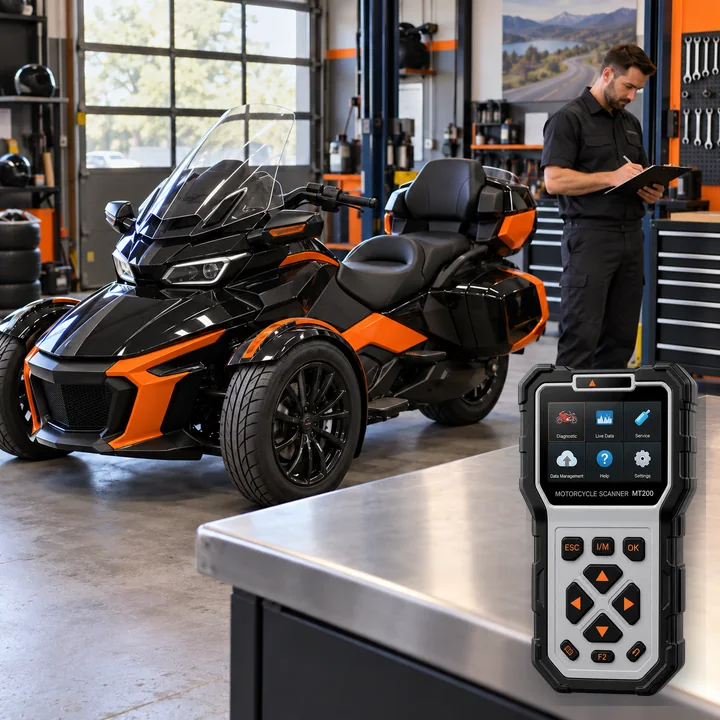 Representative service scene for BRP and actual Ancel MT200 product visual