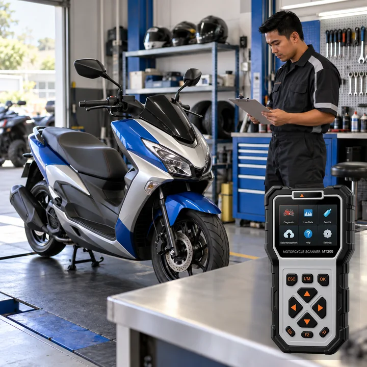Representative service scene for Modenas and actual Ancel MT200 product visual