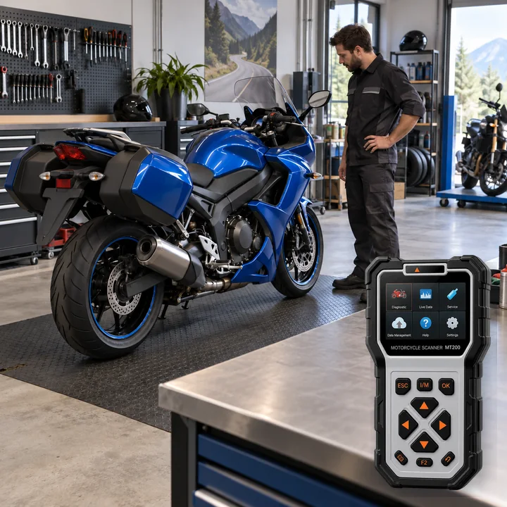 Representative service scene for Suzuki and actual Ancel MT200 product visual