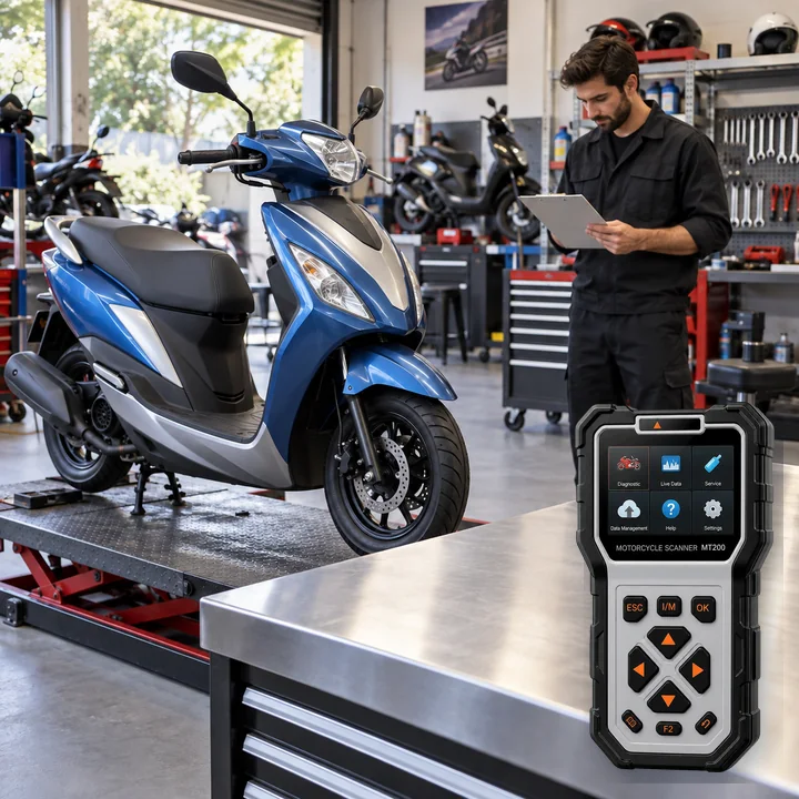 Representative service scene for SYM and actual Ancel MT200 product visual