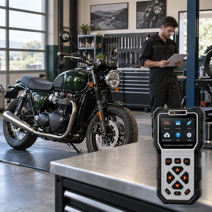 Representative service scene for Triumph and actual Ancel MT200 product visual