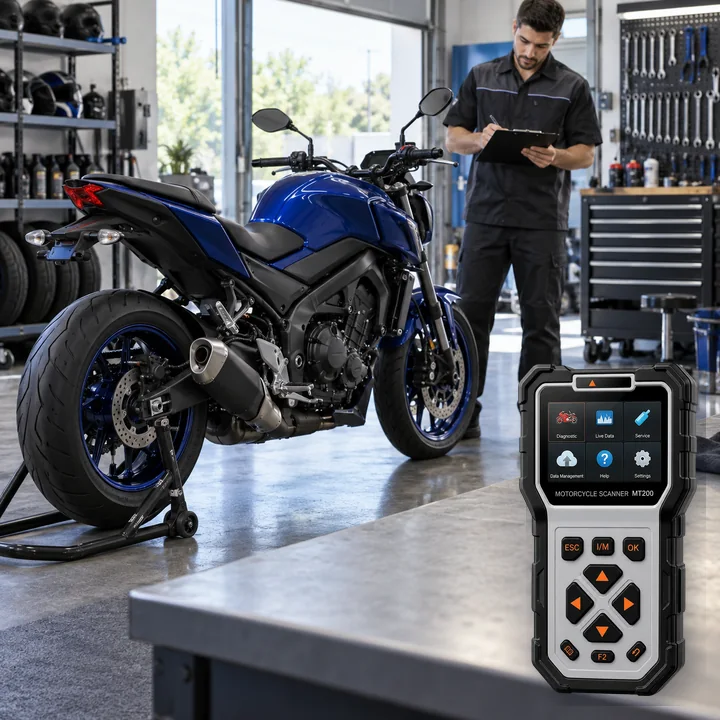 Representative service scene for Yamaha and actual Ancel MT200 product visual