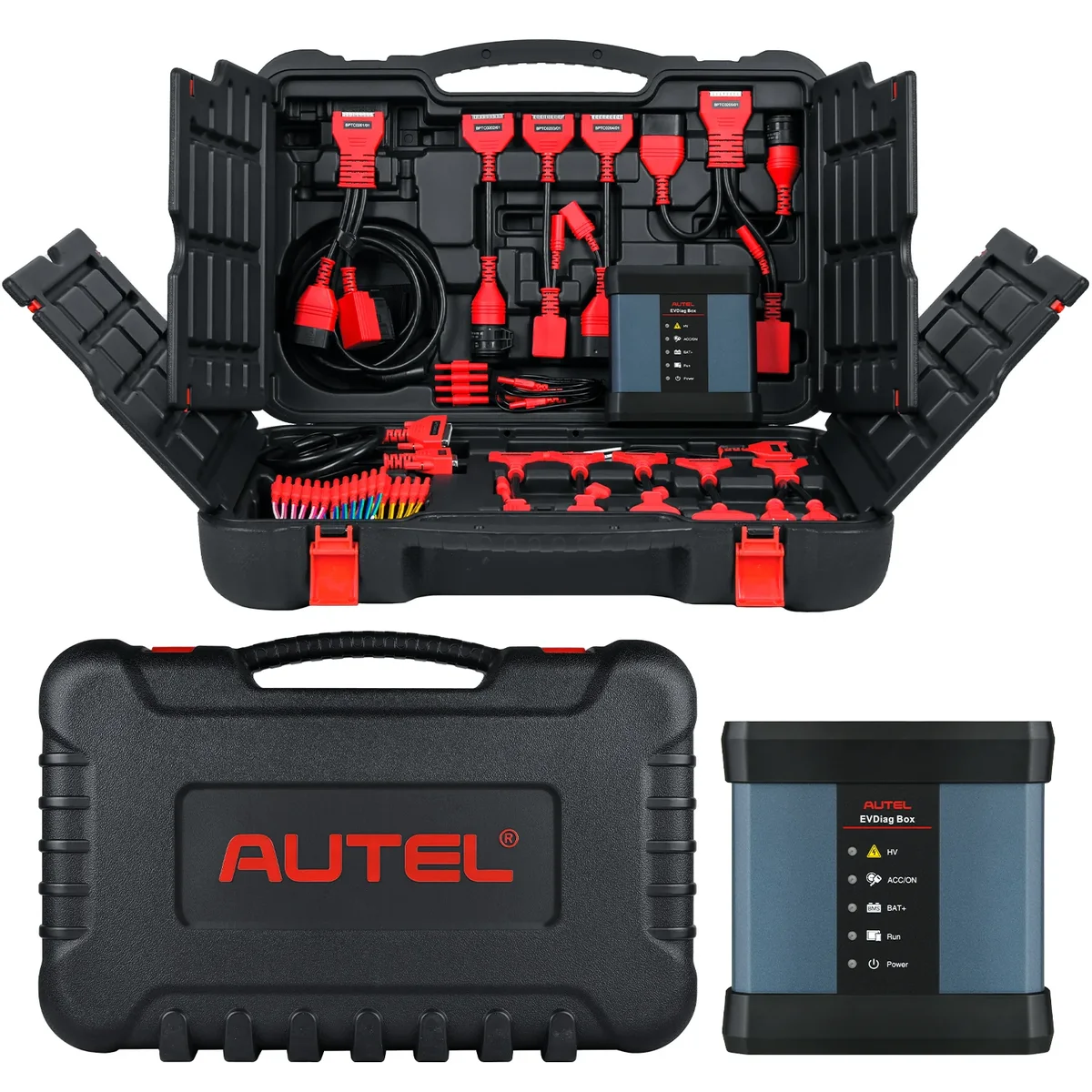 Autel EV Diagnostics Upgrade Kit, EVDiag Box ve bağlantı adaptörleri