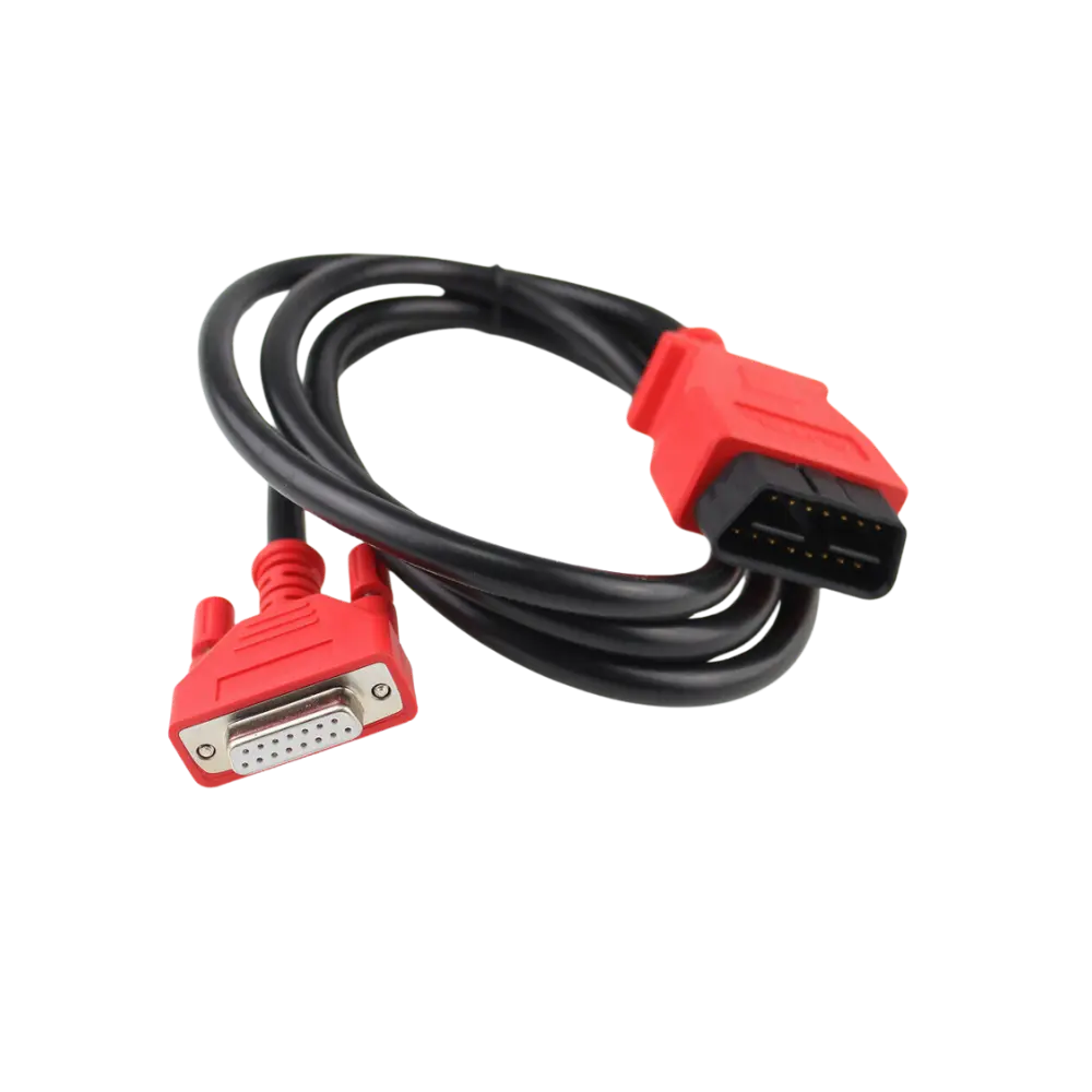 Autel MX808 ve MX808S uyumlu kırmızı 15 pin DB15 ile 16 pin OBD2 ana kablo