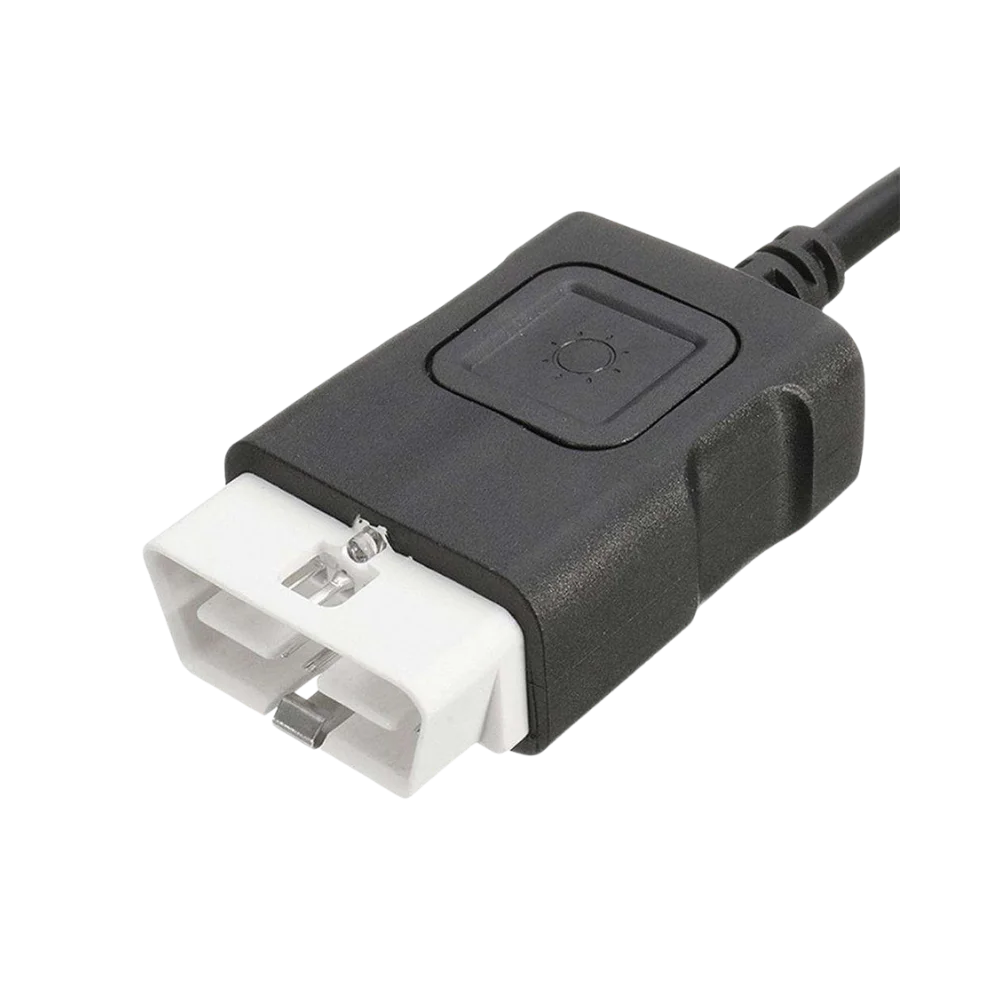 Autocom uyumlu ana kablonun beyaz 16 pin OBD2 konnektör detayı