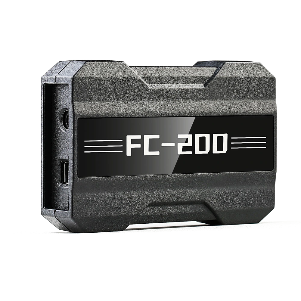 CGDI FC200 cihazının USB ve güç bağlantılarının yandan görünümü