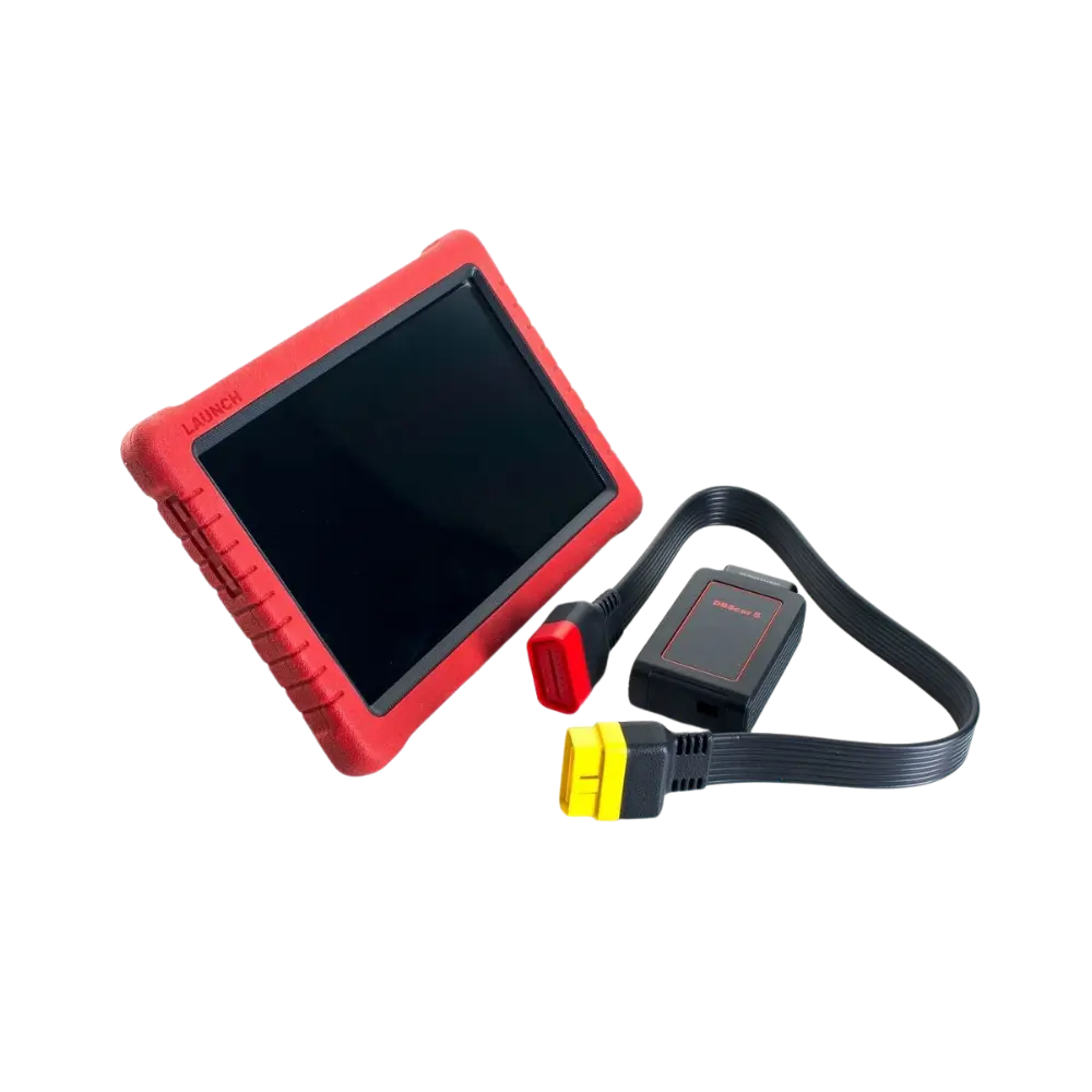 Launch X-431 EURO PRO 4 tablet, DBScar 5 VCI ve OBD bağlantı kabloları