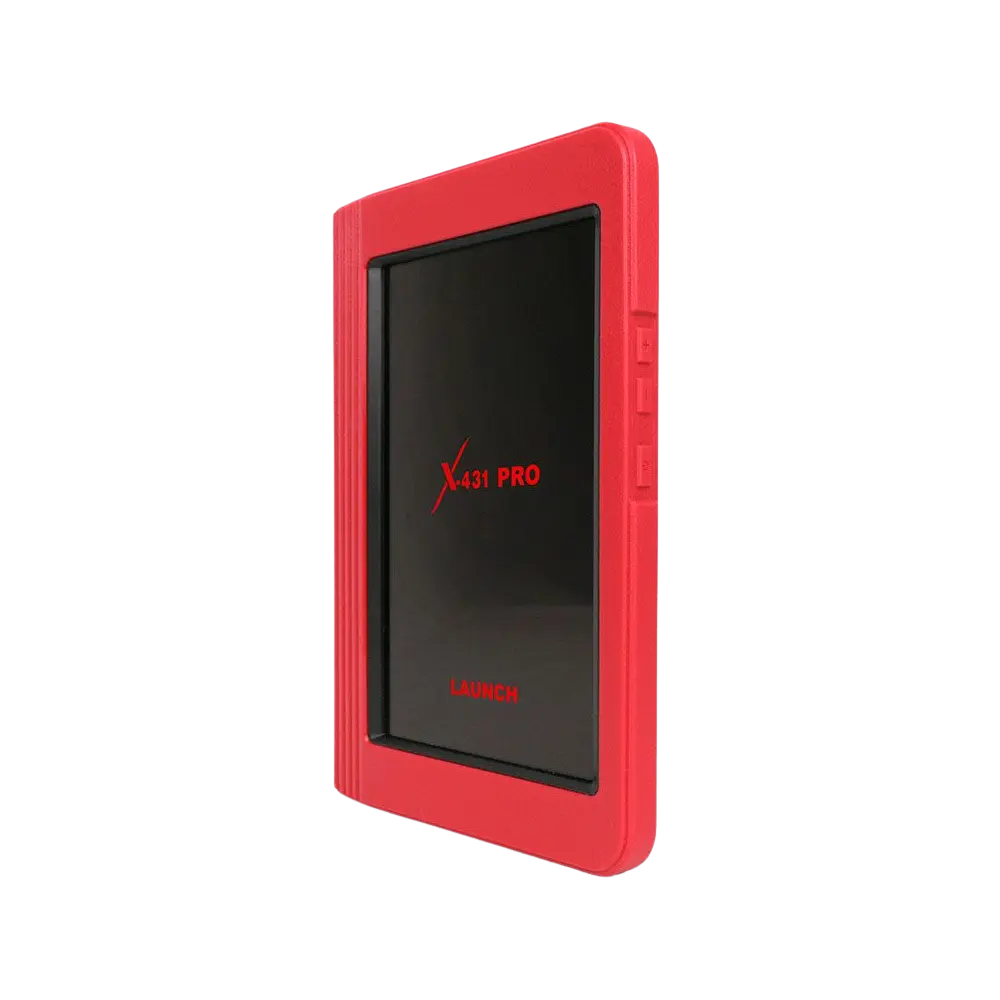 Front view of the old generation red Launch X-431 PRO tablet