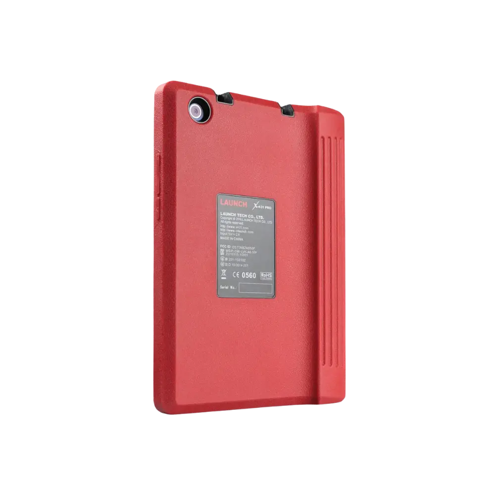 Rear casing and model label of the old generation red Launch X-431 PRO tablet