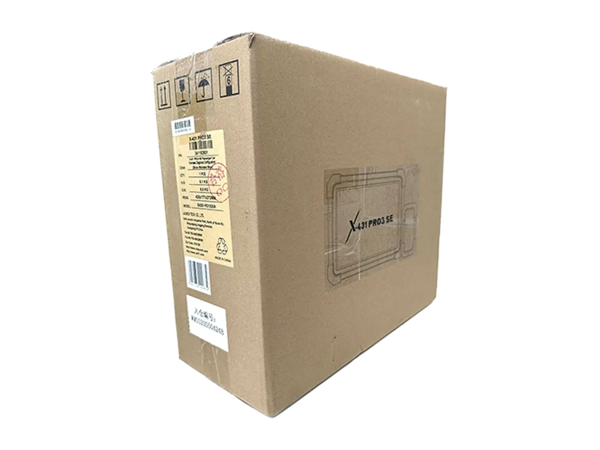 Shipping box with the model designation Launch X-431 PRO3 SE
