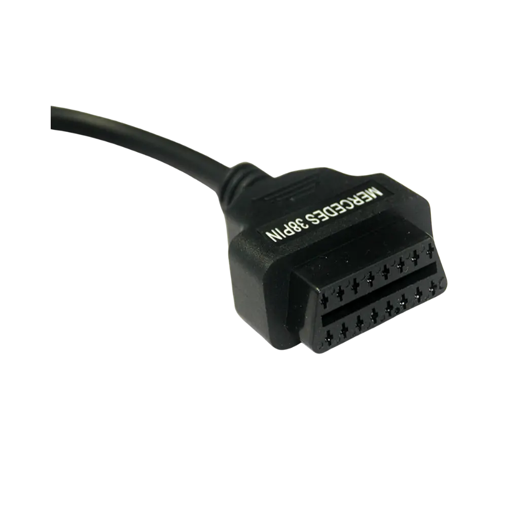 16-pin OBD2 end of the Mercedes 38-pin adapter cable