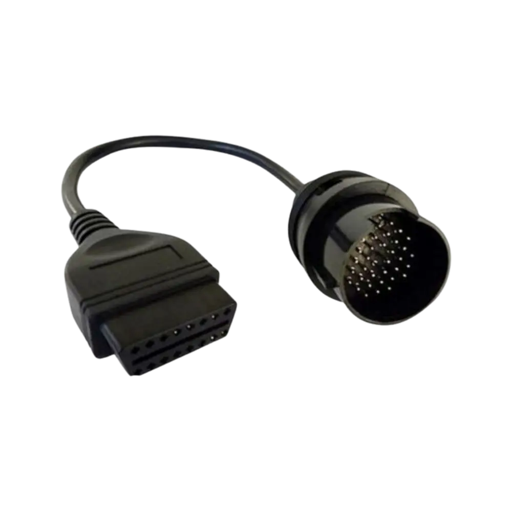 Full length view of the Mercedes 38-pin OBD2 adapter cable