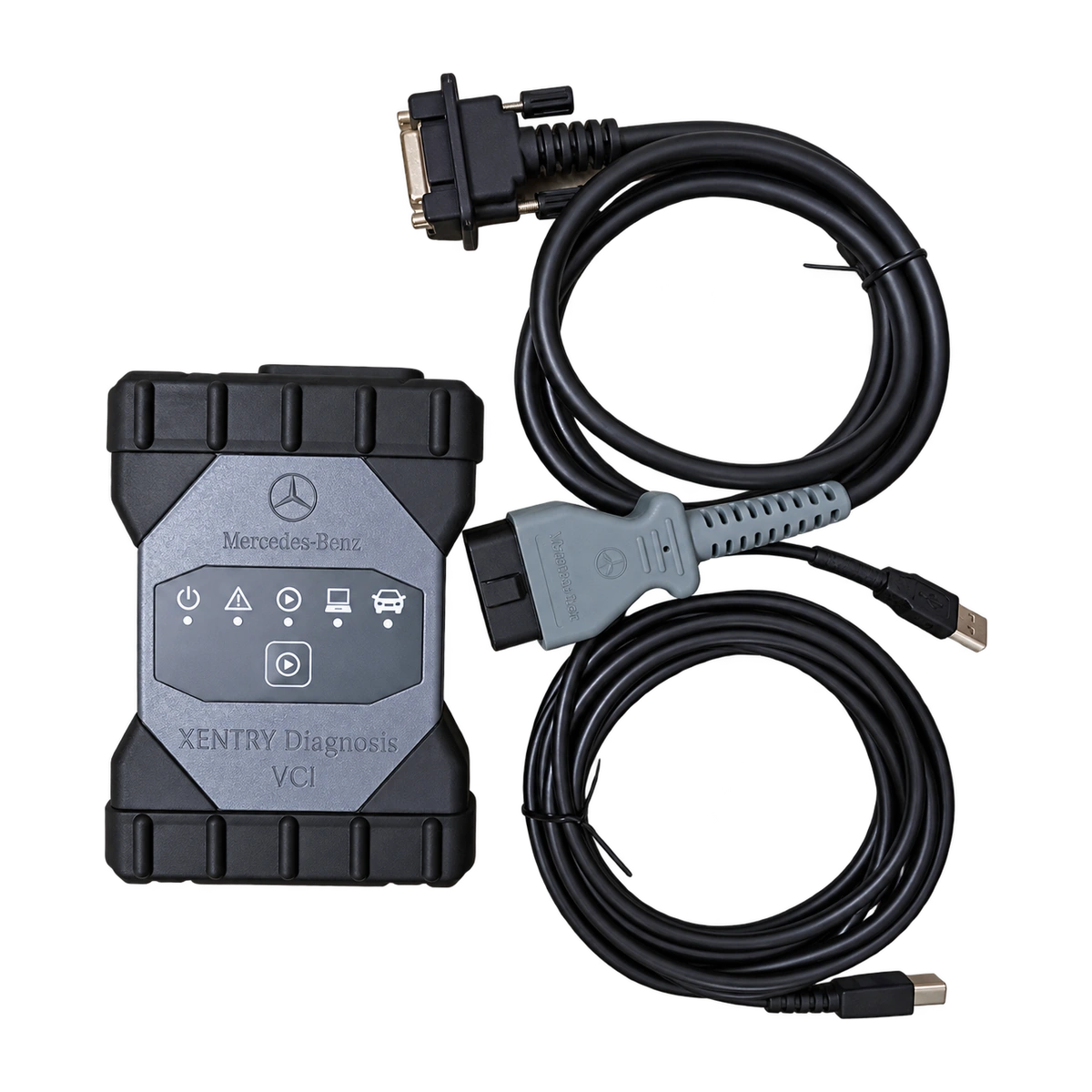 XENTRY Diagnosis VCI device, USB, and OBD J1962 connection cables