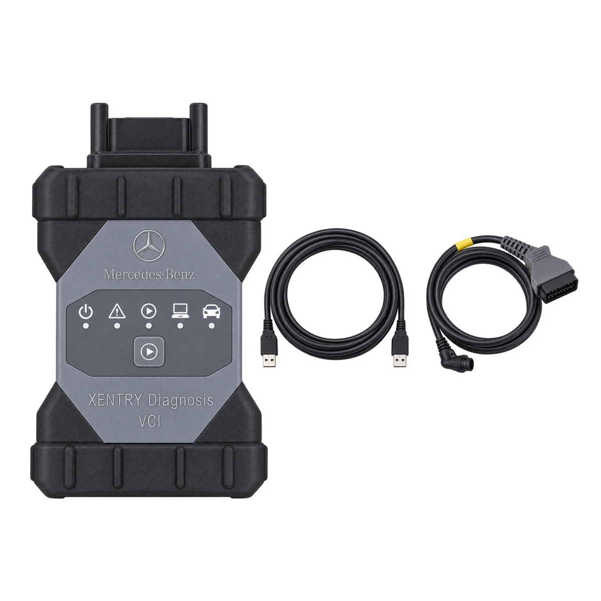 XENTRY Diagnosis VCI cihazı ile OBD ve USB bağlantı kabloları referans görünümü