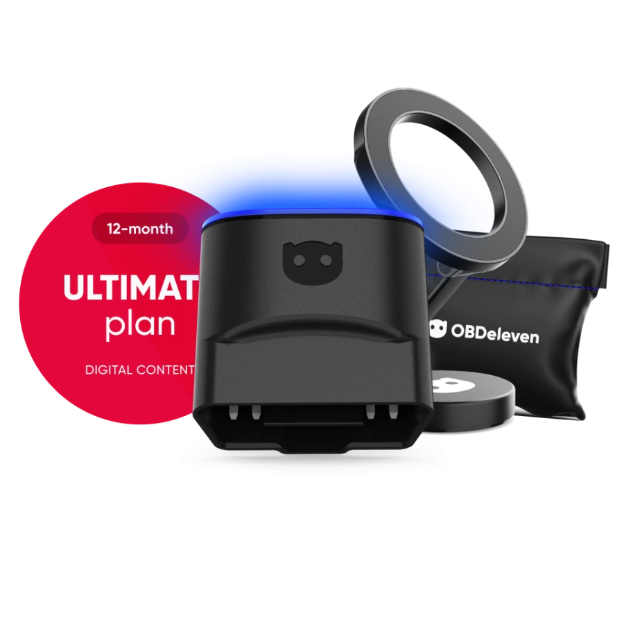 OBDeleven 3 ULTIMATE paket cihaz, 12 aylık plan, telefon tutucu ve taşıma kılıfı