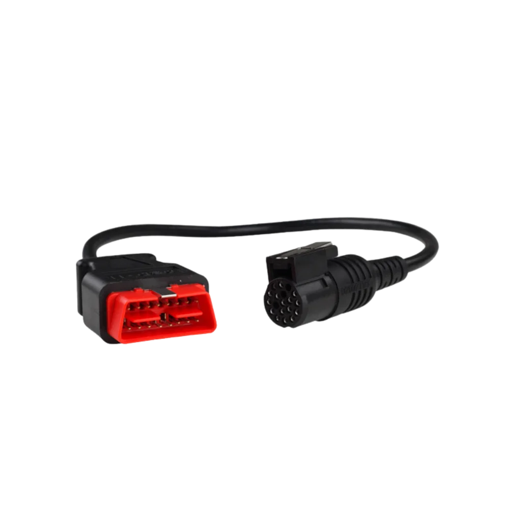 Renault CAN Clip kablosu, OBD2 ve yuvarlak çok pinli bağlantı görünümü
