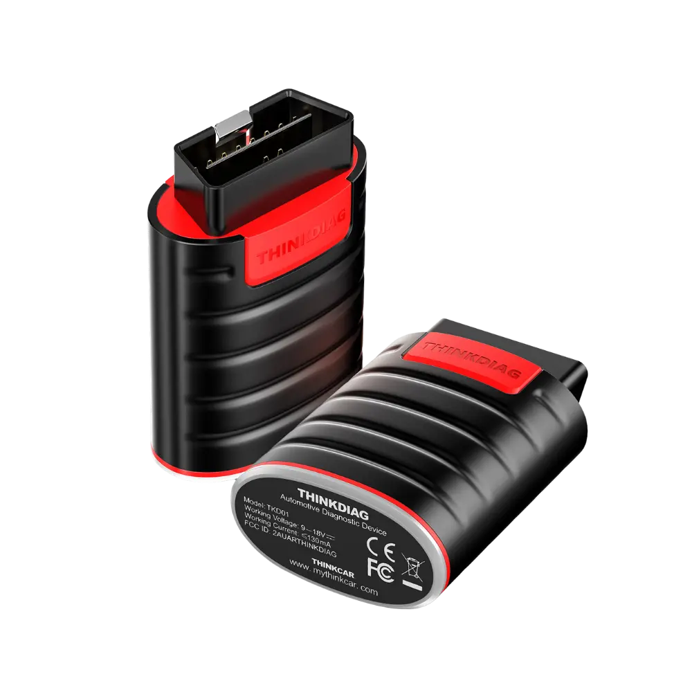 Thinkdiag Bluetooth OBD arıza tespit cihazı iki açıdan ürün görünümü