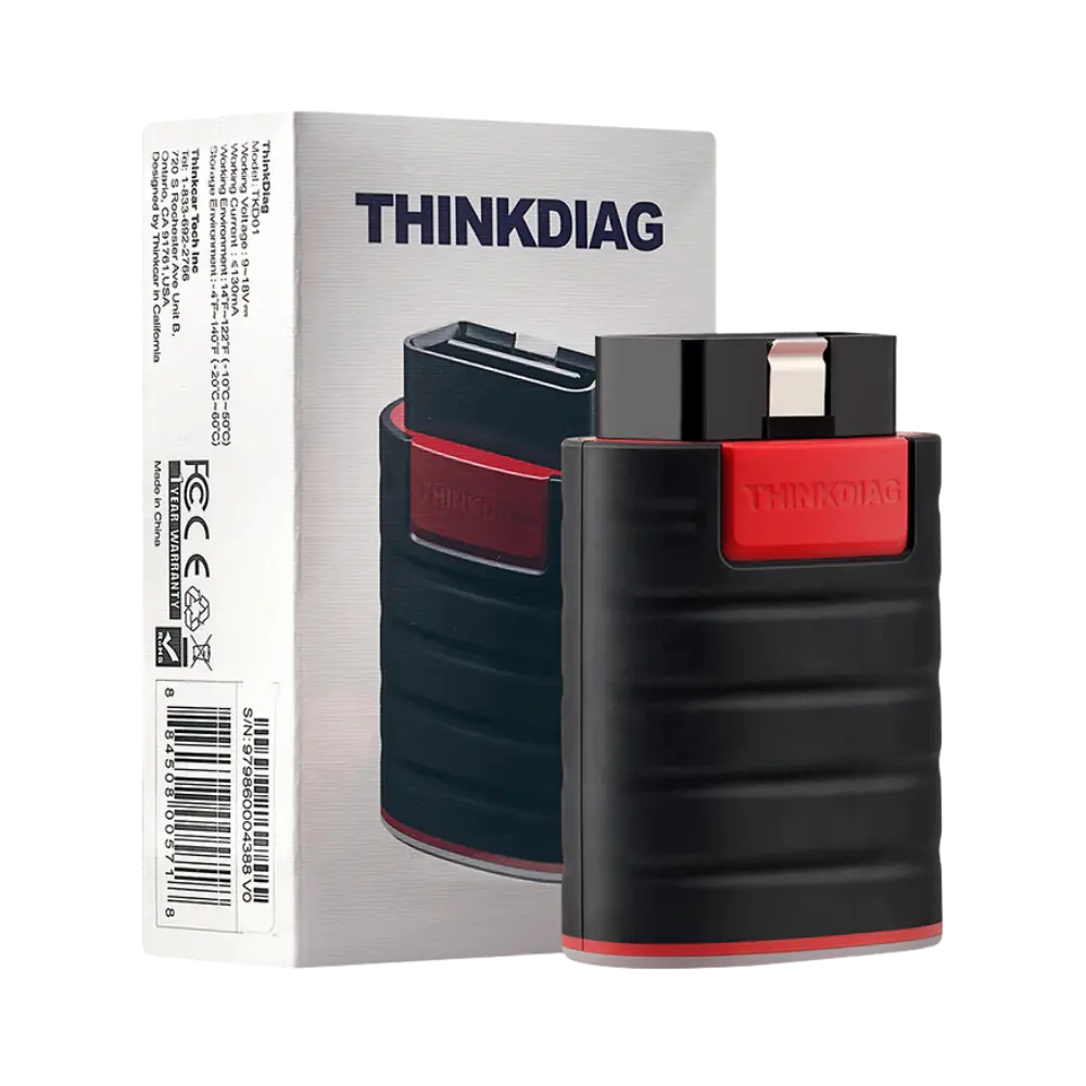 Thinkdiag Bluetooth OBD cihazı ve kutu görünümü