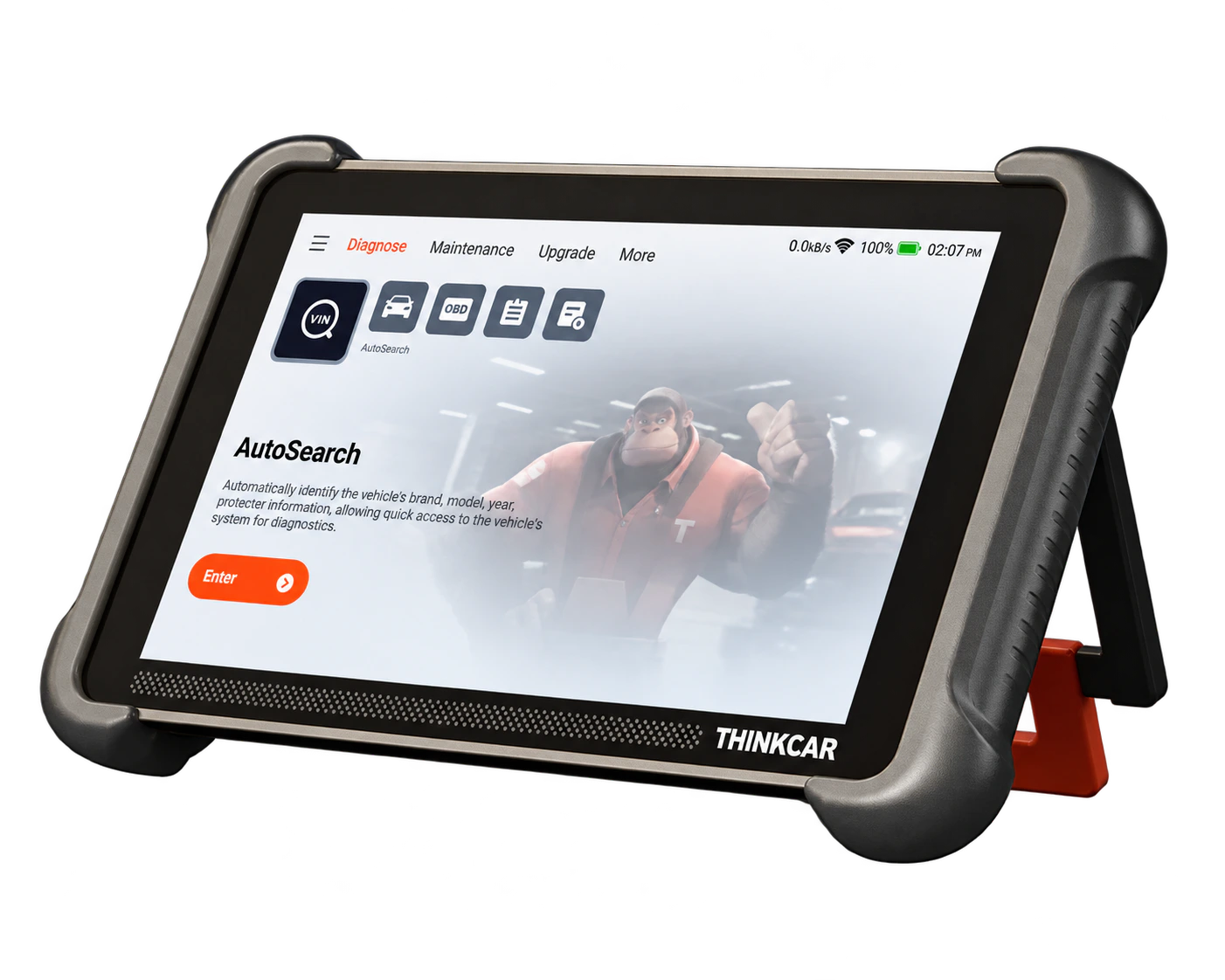 Thinktool Expert 191 diagnostik tablet ayaklığı açık açılı görünüm