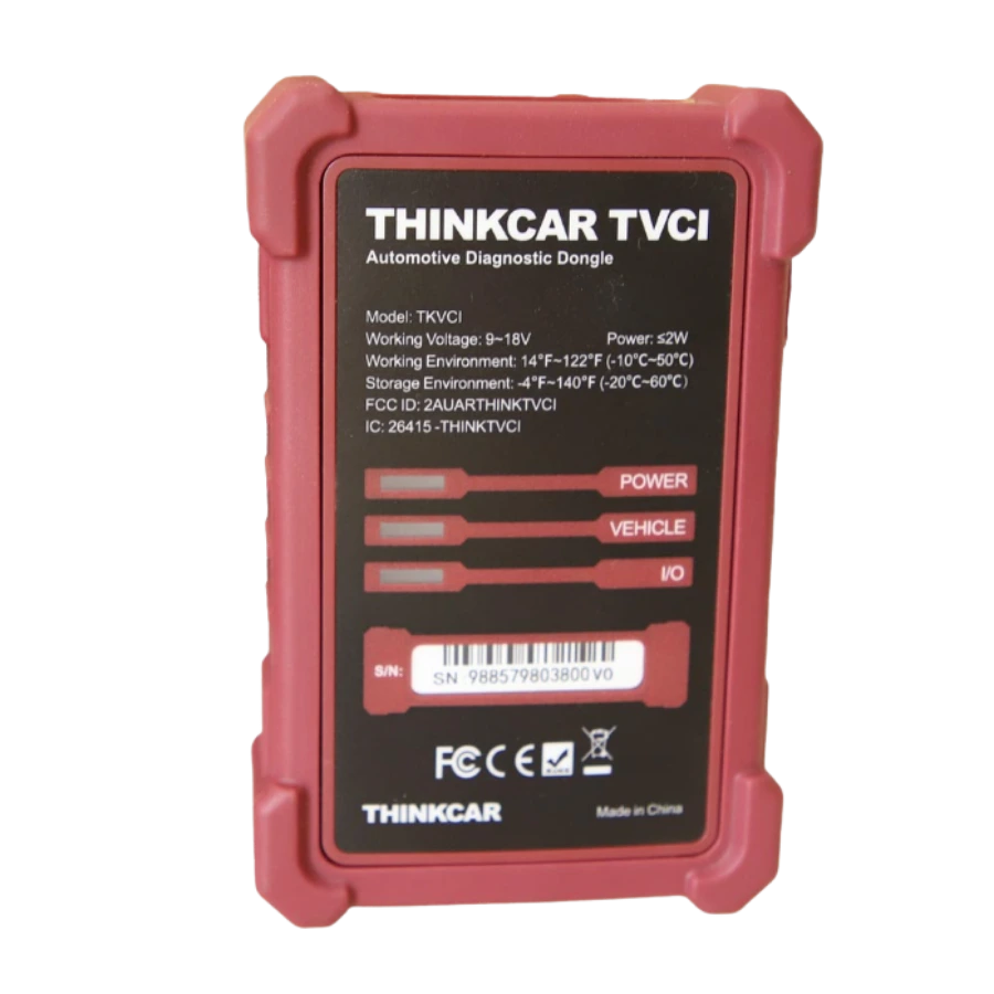 Thinkcar TVCI arıza tespit arayüzü yakın görünümü