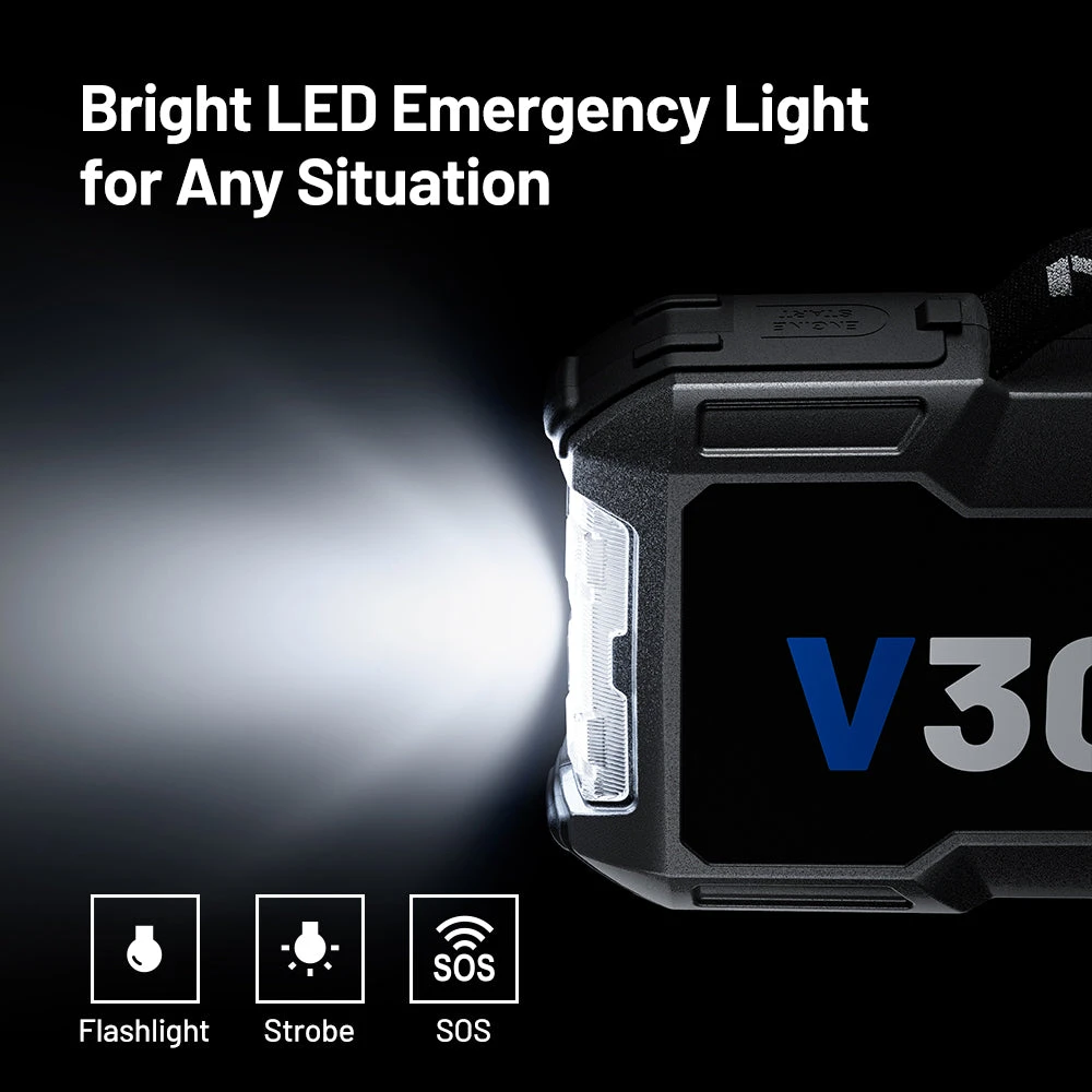 V3000 LED aydınlatması ve sabit ışık, flaş, SOS modları