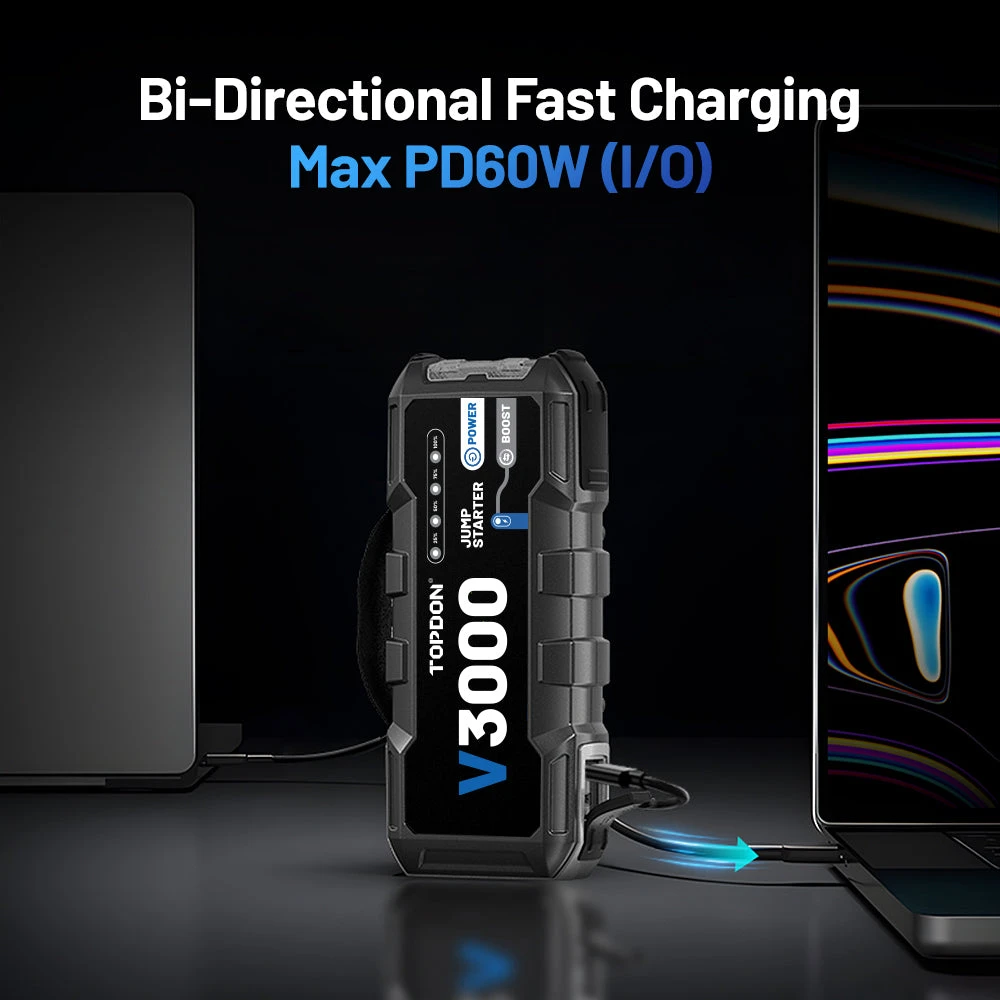 V3000 USB-C bağlantısında çift yönlü PD60W enerji aktarımı