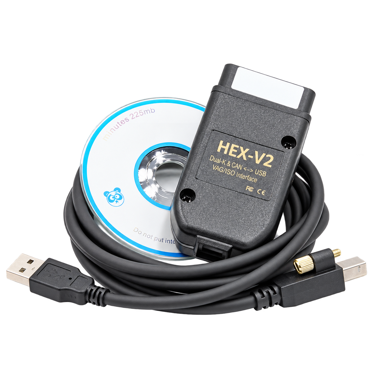 Generic HEX V2 VAGCOM USB ve OBD arayüz kablosu