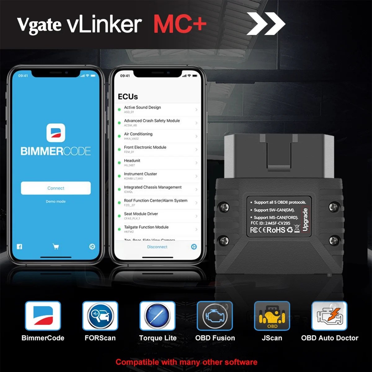 Vgate vLinker MC+ ile kullanılabilen iOS Android ve Windows OBD uygulamaları