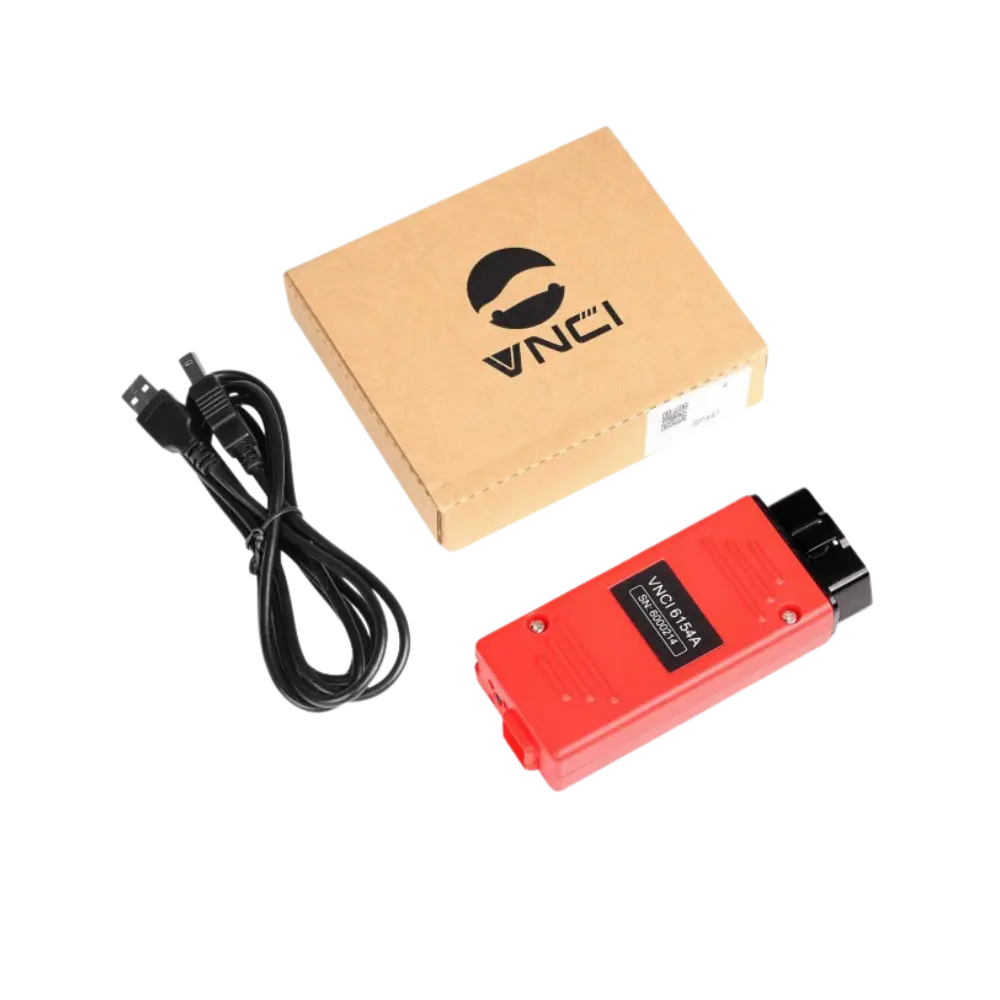 VNCI 6154A Volkswagen Audi SEAT Skoda arıza tespit cihazı, USB kablosu ve kutusu